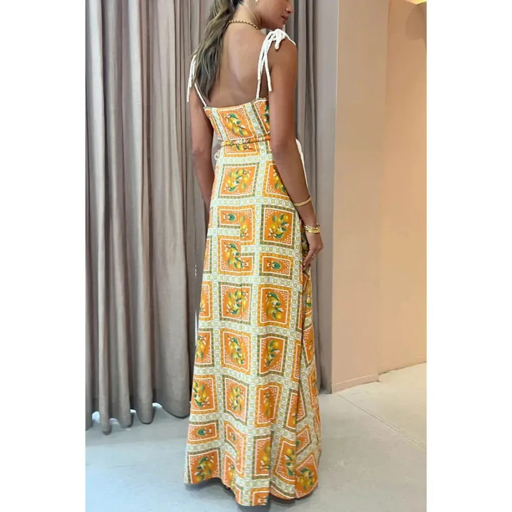 Women's Lace Drawstring Casual Wedding Banquet Dress S-XL