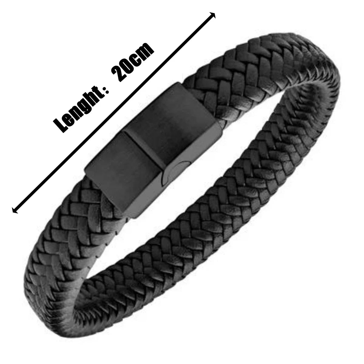 Retro Men's Leather Open Bangle Bracelet, Stylish Multi-Size Woven Leather Hand Rope for Outdoor Sports and Stress Relief