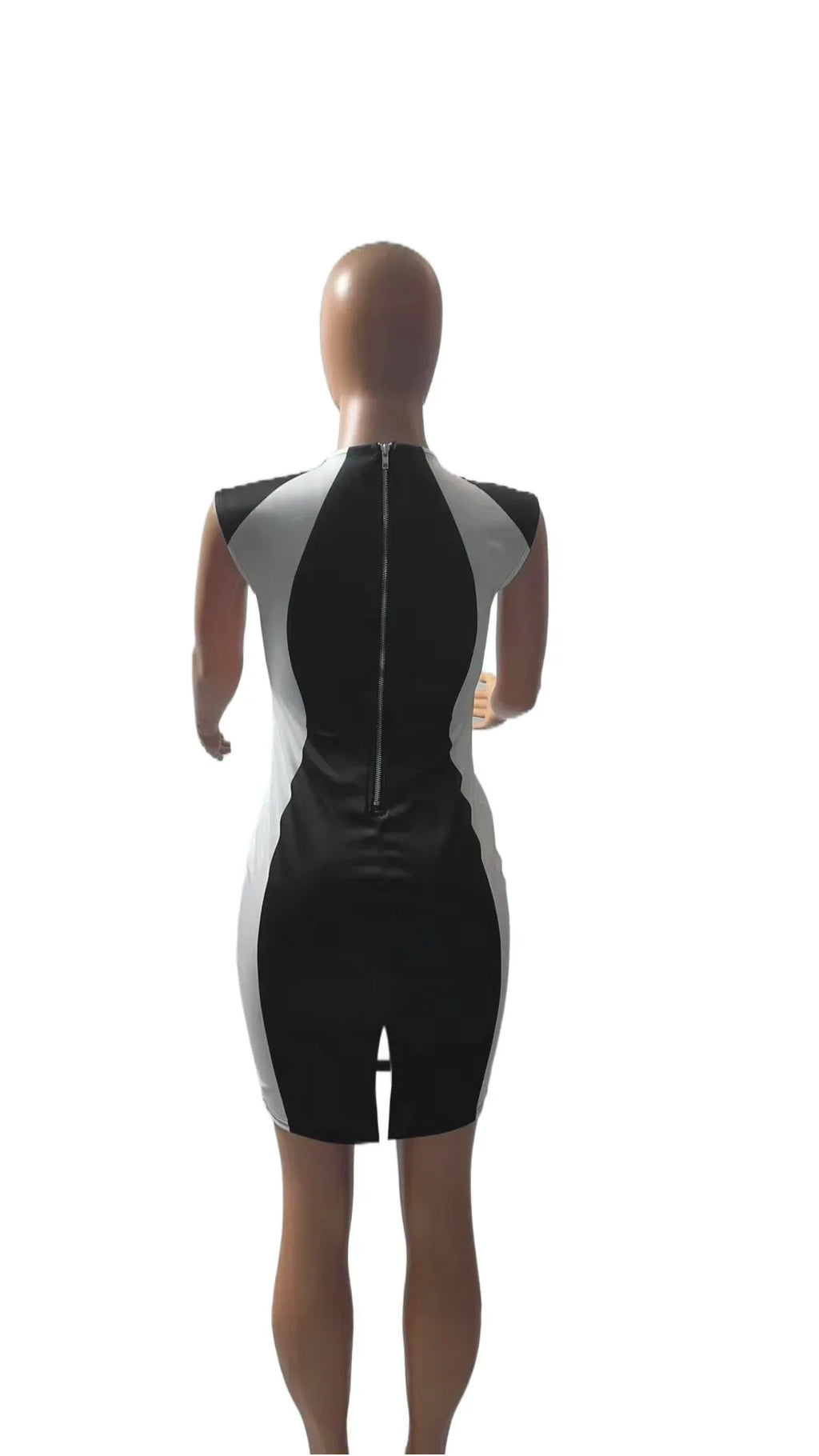 Slim Fit Sleeveless Wrap Dress With Printed Pattern