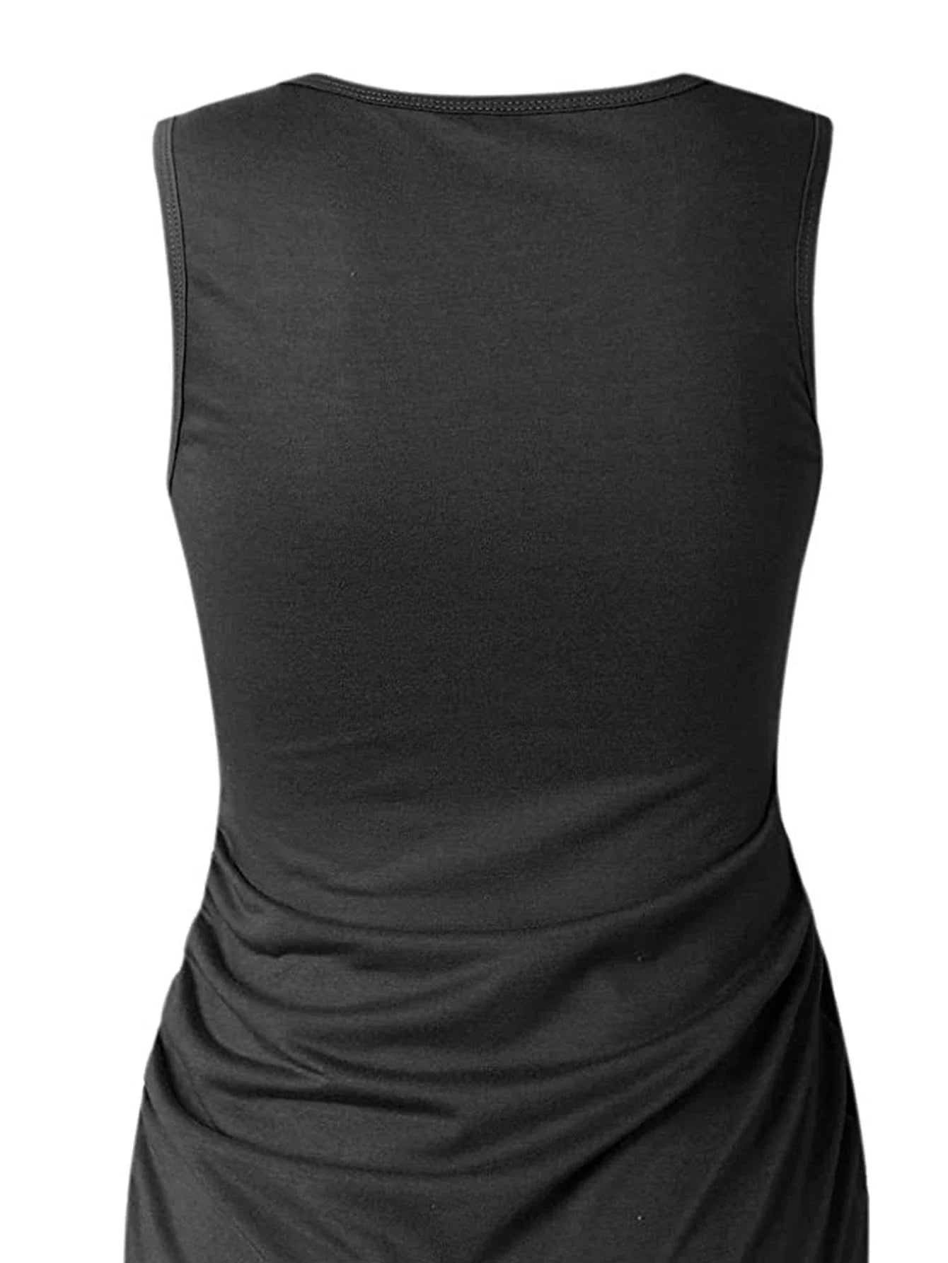 Solid Color Knee Length Sleeveless Summer Skirt For Women