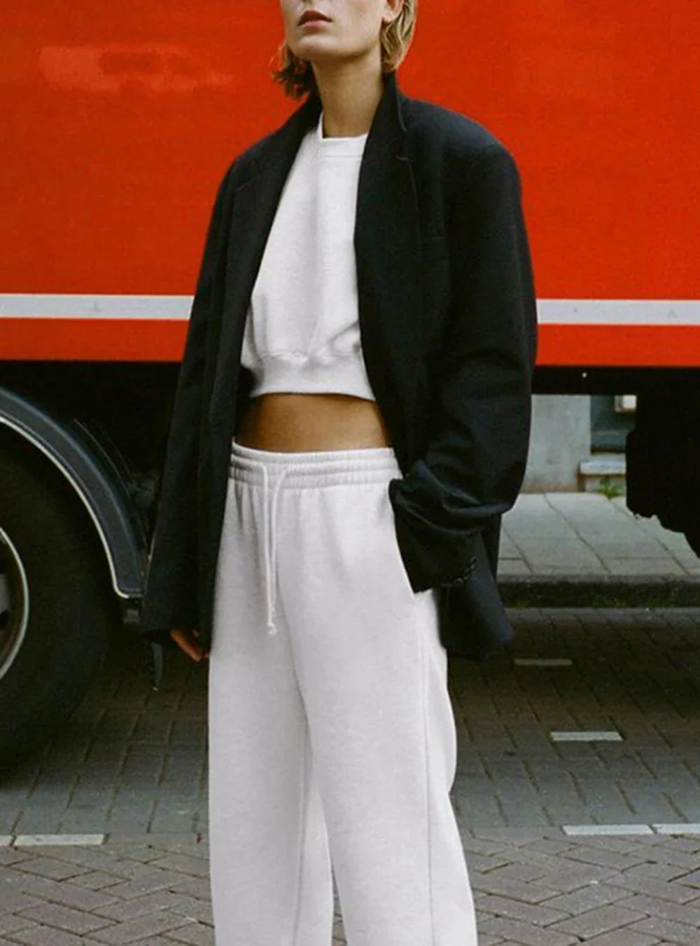 Women's Casual Sweater Pants Suit for Fall and Winter Elegant Sportswear Set