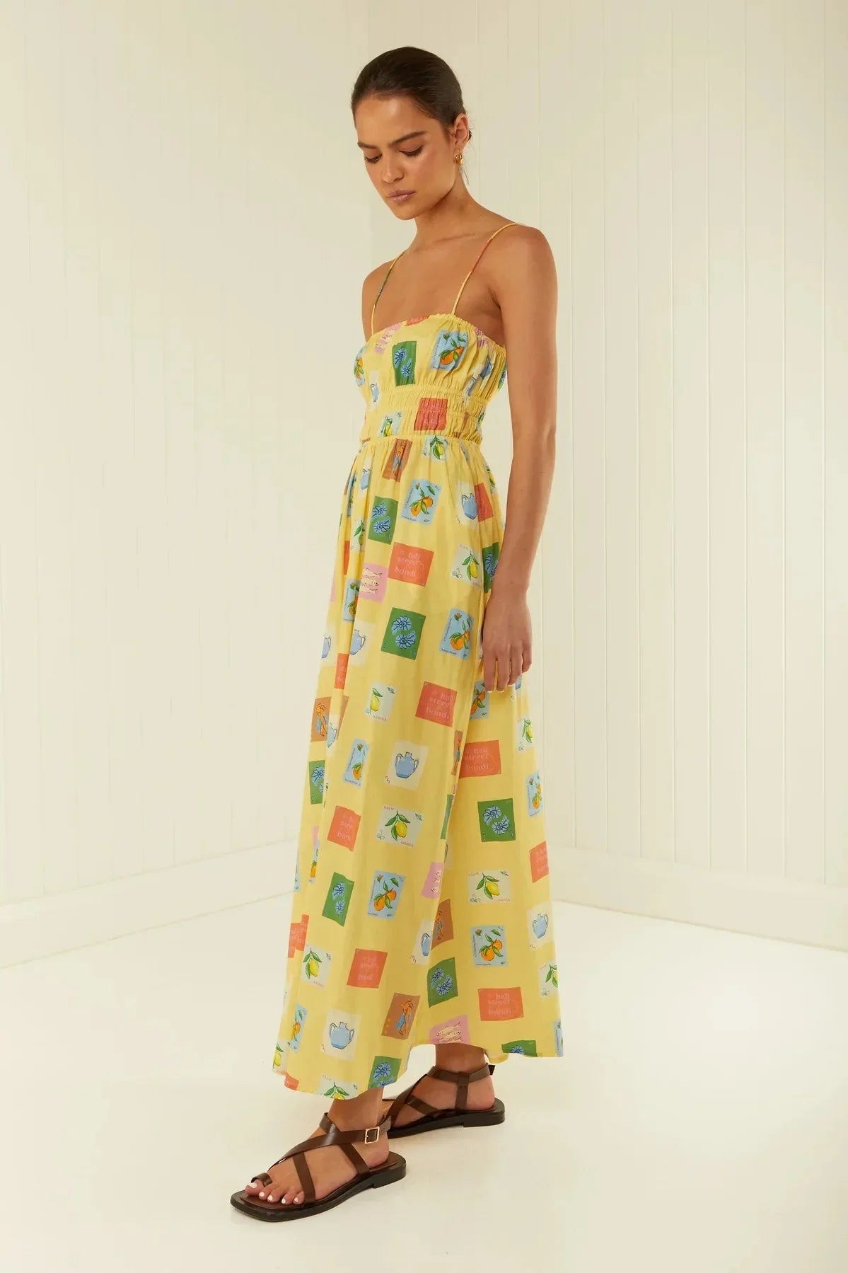 Bohemian Maxi Dress One Shoulder Strap Printed Summer