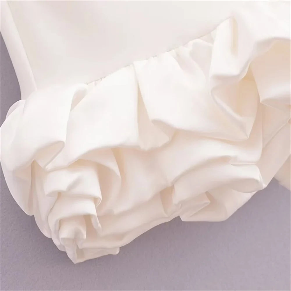 White Sleeveless Mini Dress for Women Elegant Autumn Fashion