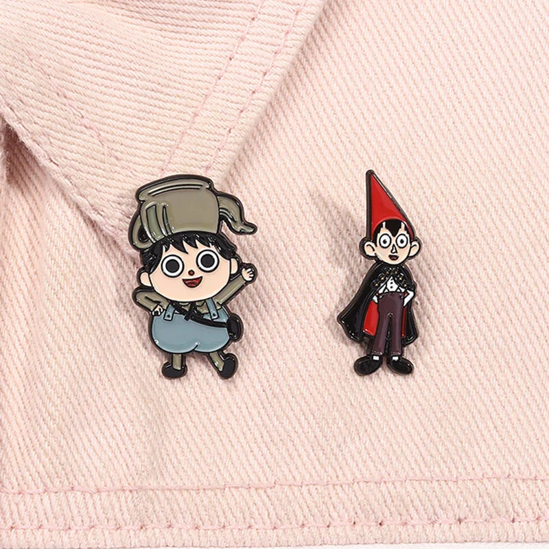 Cartoon Character Enamel Pins Set Cute Anime Brooches Fashion Accessories