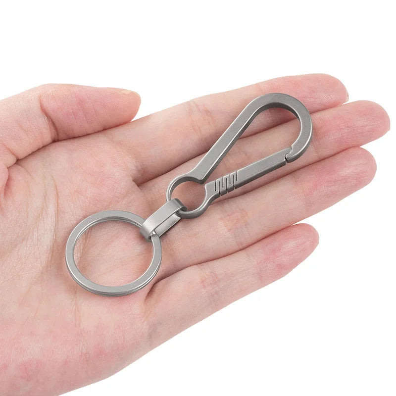 Titanium Alloy Keychain Buckle Ring for EDC Outdoor Use and Car Accessories