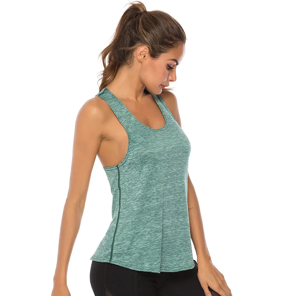Women's Sleeveless Basic Tanks for Workout and Running - Quick Drying Breathable Sports Vest