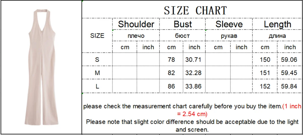 Women's Stylish Flare Pants Jumpsuit Slim Fit Halter Neck Backless Vintage Party Outfit High Street Fashion