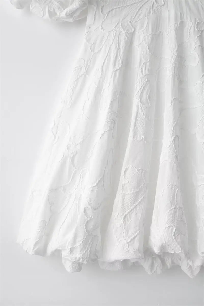 Summer Embroidered Dress V Neck Slim Mini Chic Classic