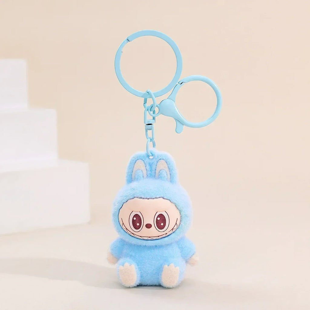 Kawaii Labubu Doll Keychain Cute PVC Pendant Toy Phone Bag Charm Car Accessories