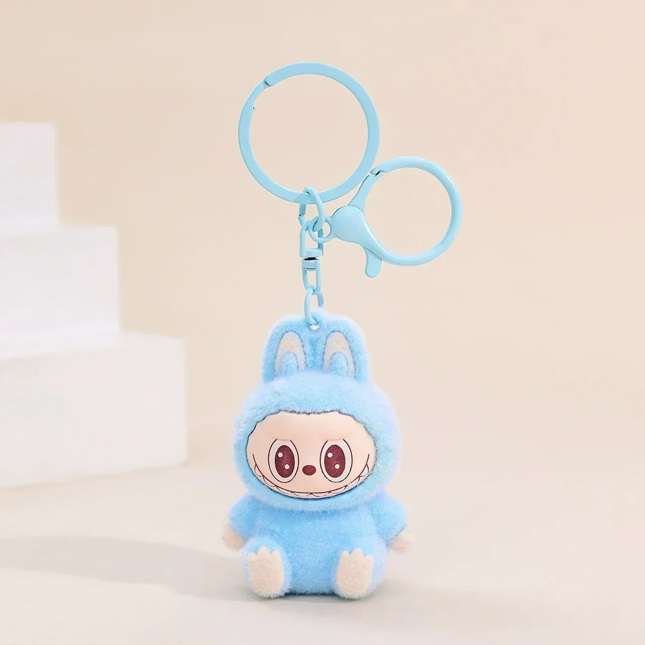 Kawaii Labubu Doll Keychain Cute PVC Pendant Toy Phone Bag Charm Car Accessories