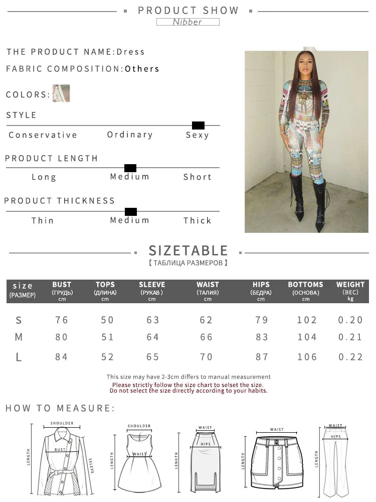 Colorful Pixel Print Mesh Women Two Piece Tracksuit Set with Full Sleeve Crop Top and Stretch Leggings Matching Streetwear Outfit