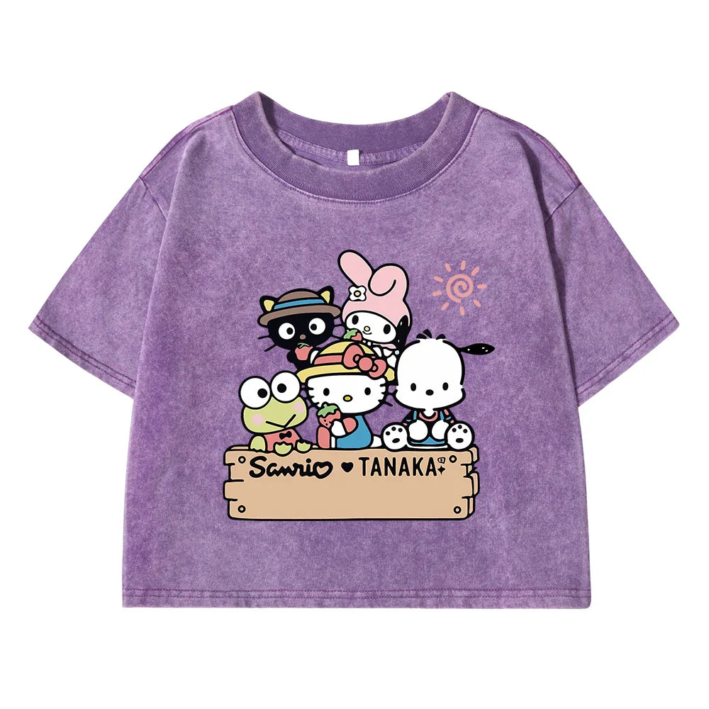 Vintage Cotton Fairycore Women's T-Shirt Loose Fit Summer O-Neck Tee