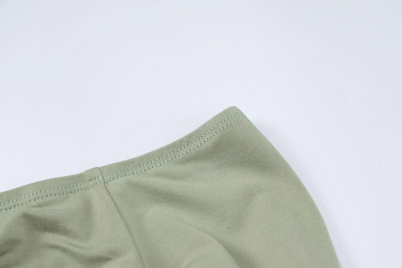 Women's Two-Piece Long Sleeve Drawstring Crop Top and Mini Skirt Bodycon Matching Set Sexy Clubwear