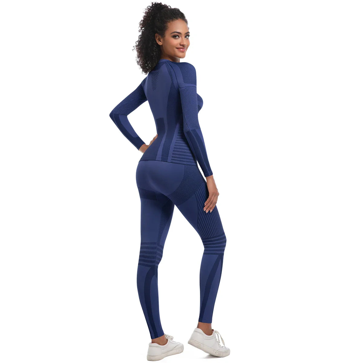 Women Thermal Skiwear Set Yoga and Fitness Workout Suit for Skiing Snowboarding Running and Exercise