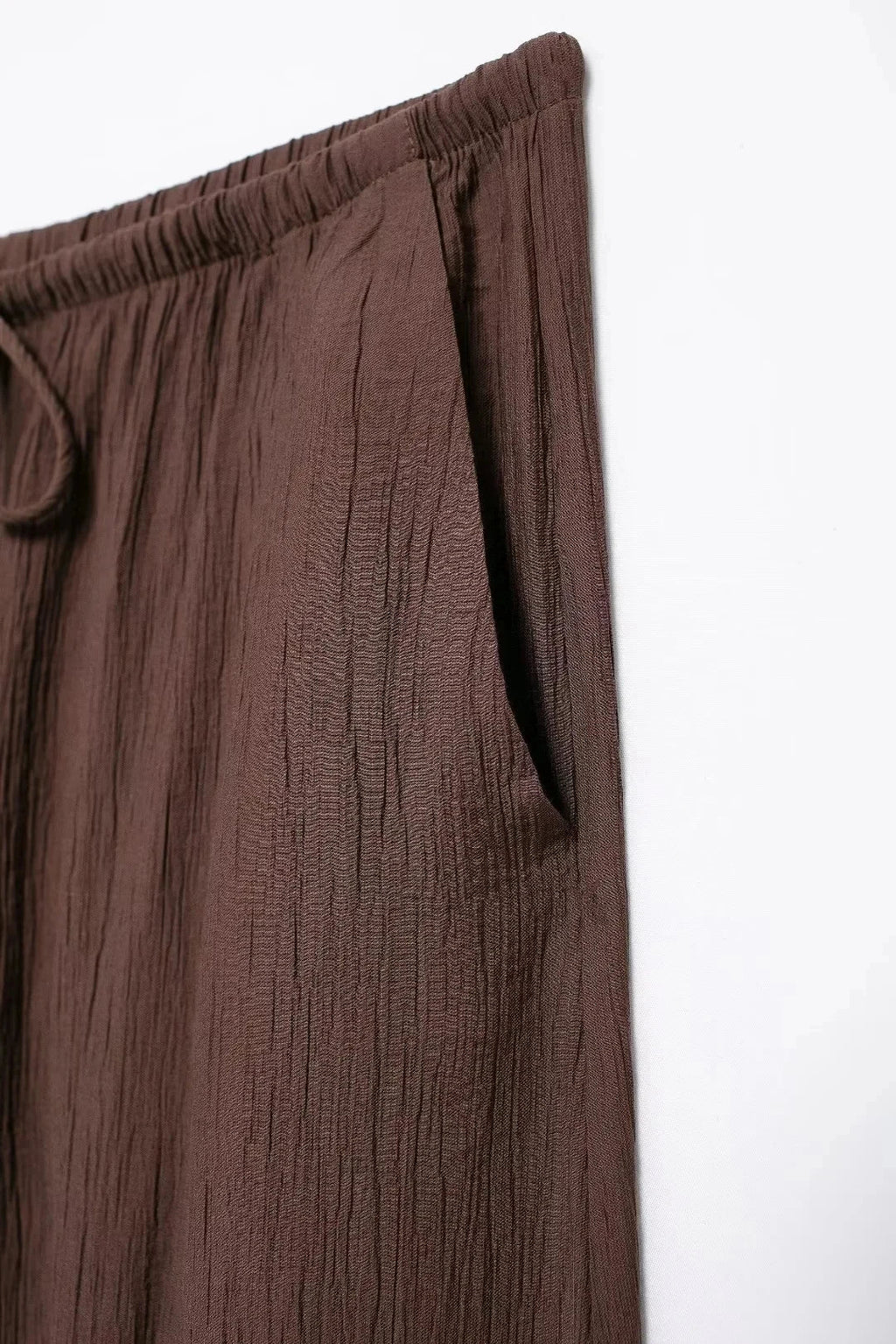 Summer Women's Elegant Solid Color Skirt Set Casual V-neck Bow Lace-Up Sleeveless Crop Vest Top with Loose Drawstring Midi Skirt