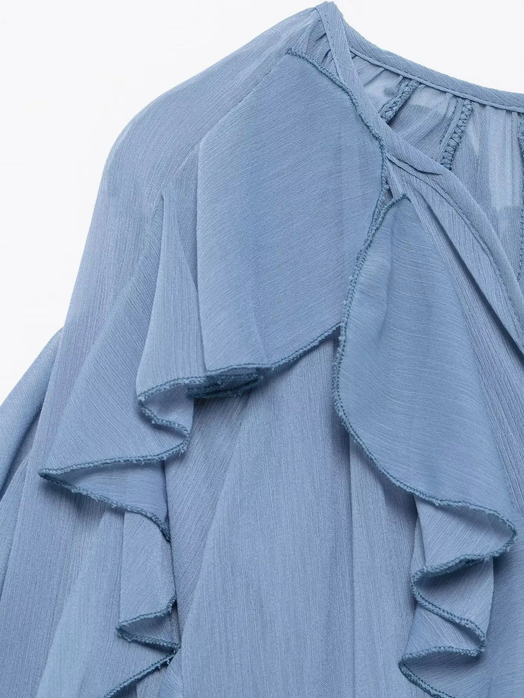 Women's Burgundy Ruffle Layer Casual Blouse Long Sleeve Loose Fit Button-Front Shirt High Street Fashion Top