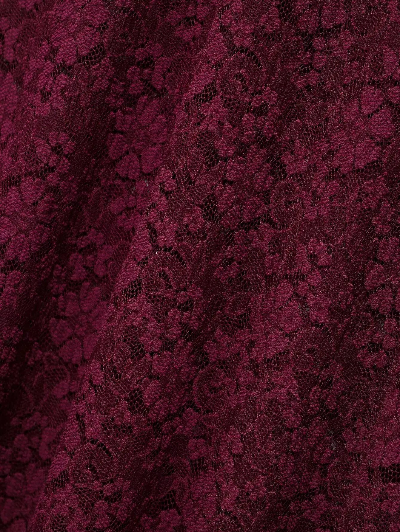 Lace Midi Dress Solid Hollow Out Asymmetric Long Sleeve