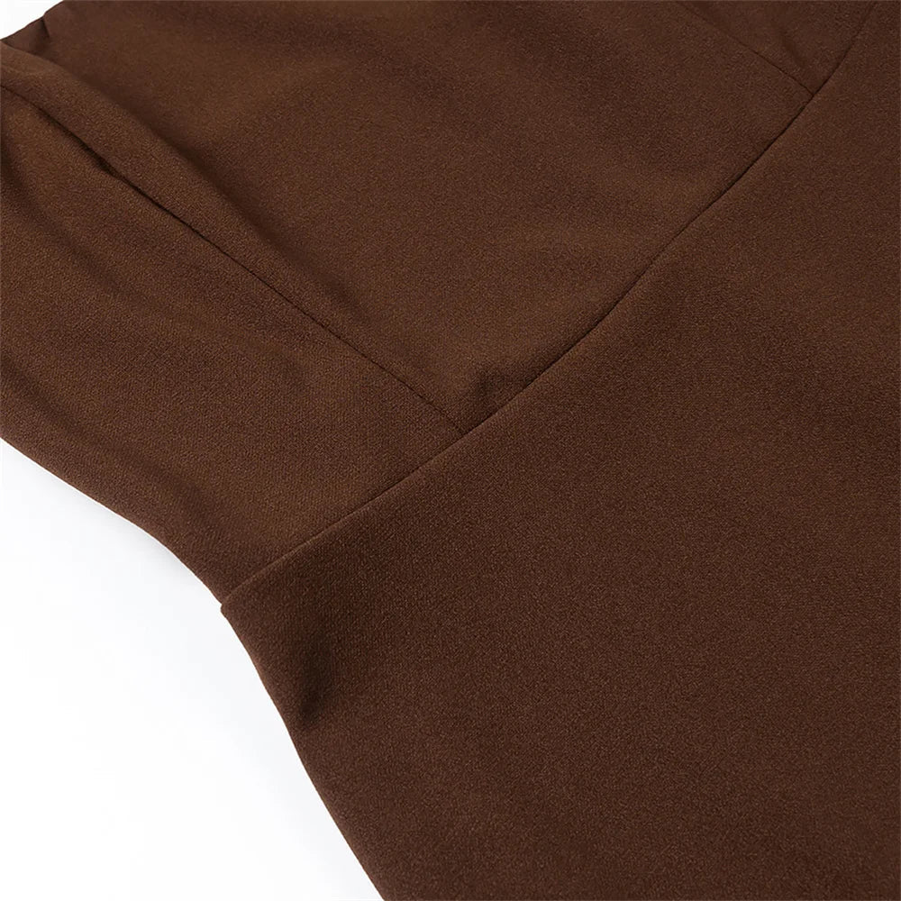 Strapless Mesh Patchwork Dress For Women Spring Summer