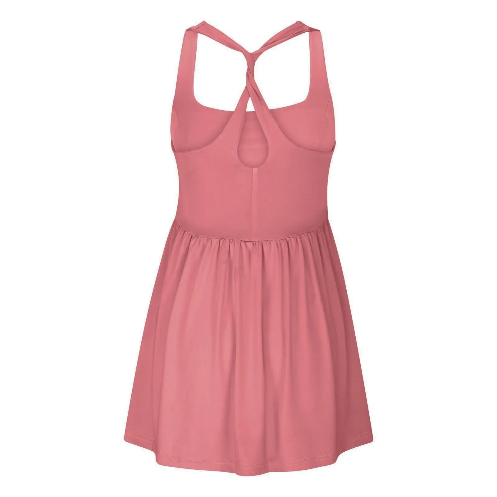 Womens Sleeveless Workout Romper With Built In Shorts