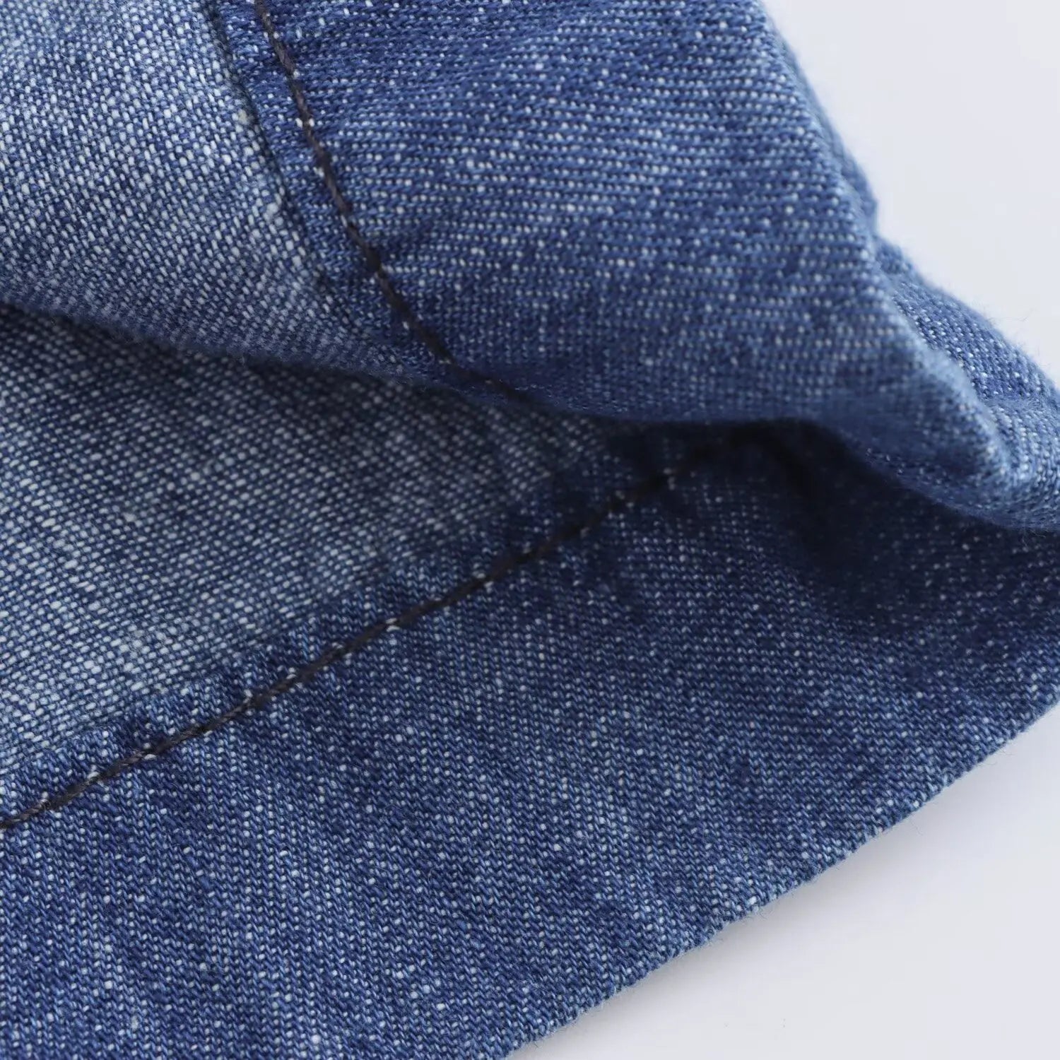 Women's Slim Fit Denim Shirt with Bow Decoration and Wide Leg Loose Long Suit