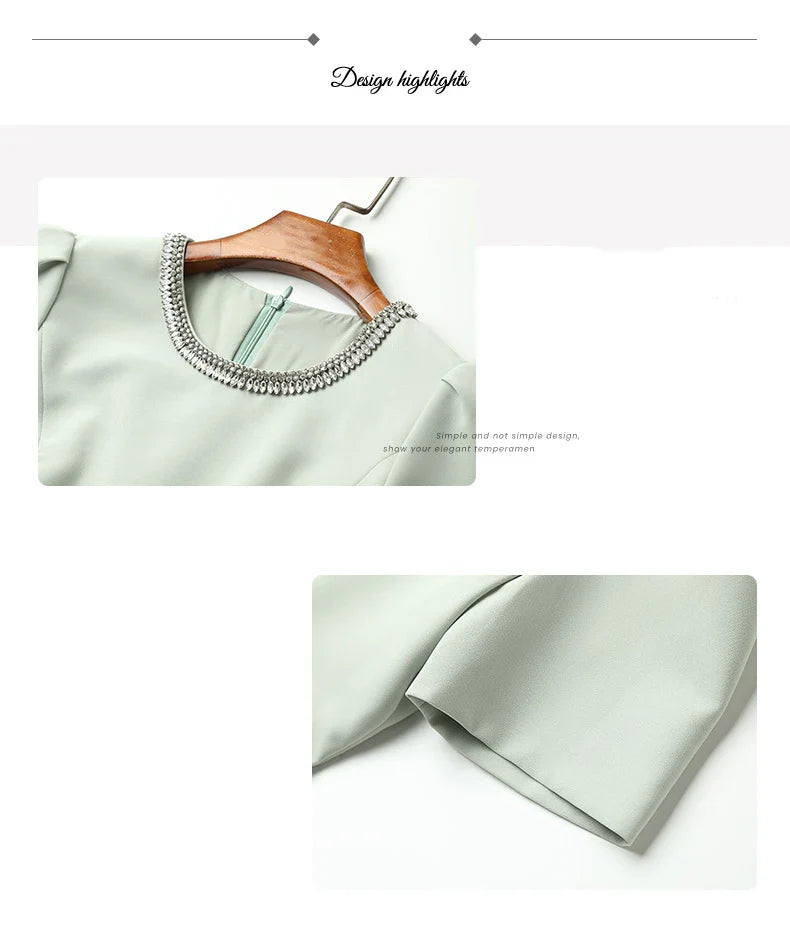 Elegant O Neck Embroidered A Line Dress For Women Casual