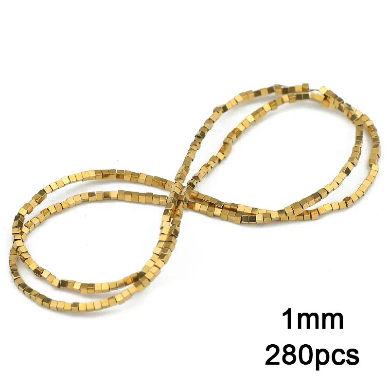 Hematite Natural Stone Gold Plated Loose Beads for DIY Jewelry Making - Star and Heart Shapes