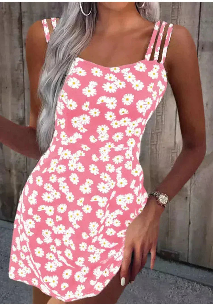 Floral Summer Sundress Women Sleeveless Lightweight Camisole