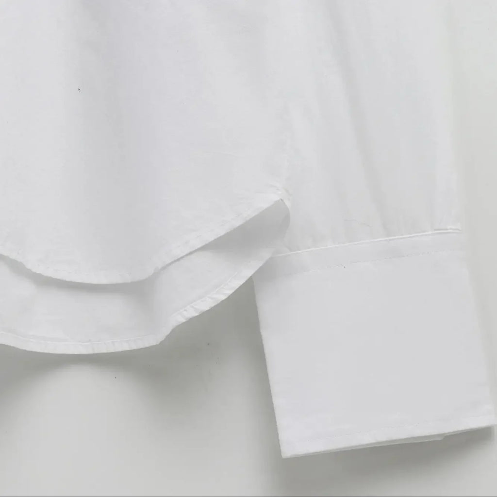 Spring Casual Women Blouse Long Sleeve Turn-down Collar Bow Tie Loose Fit Chic Shirt