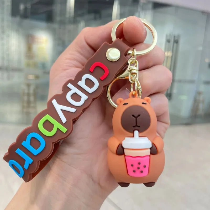 Capybara Keychain Soft PVC Cute Key Accessories for Boys and Girls Ideal Party Gifts