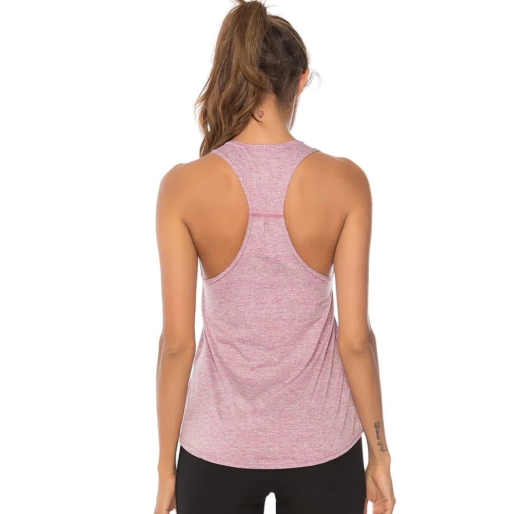 Women's Sleeveless Basic Tanks for Workout and Running - Quick Drying Breathable Sports Vest