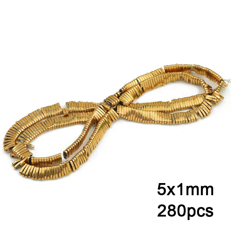 Hematite Natural Stone Gold Plated Loose Beads for DIY Jewelry Making - Star and Heart Shapes