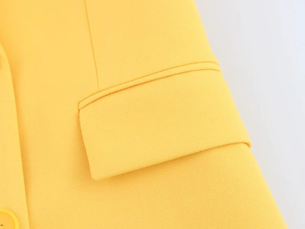 Women's Casual Chic Suit with Lapel Jacket and High Waist Flared Pants for Spring and Summer