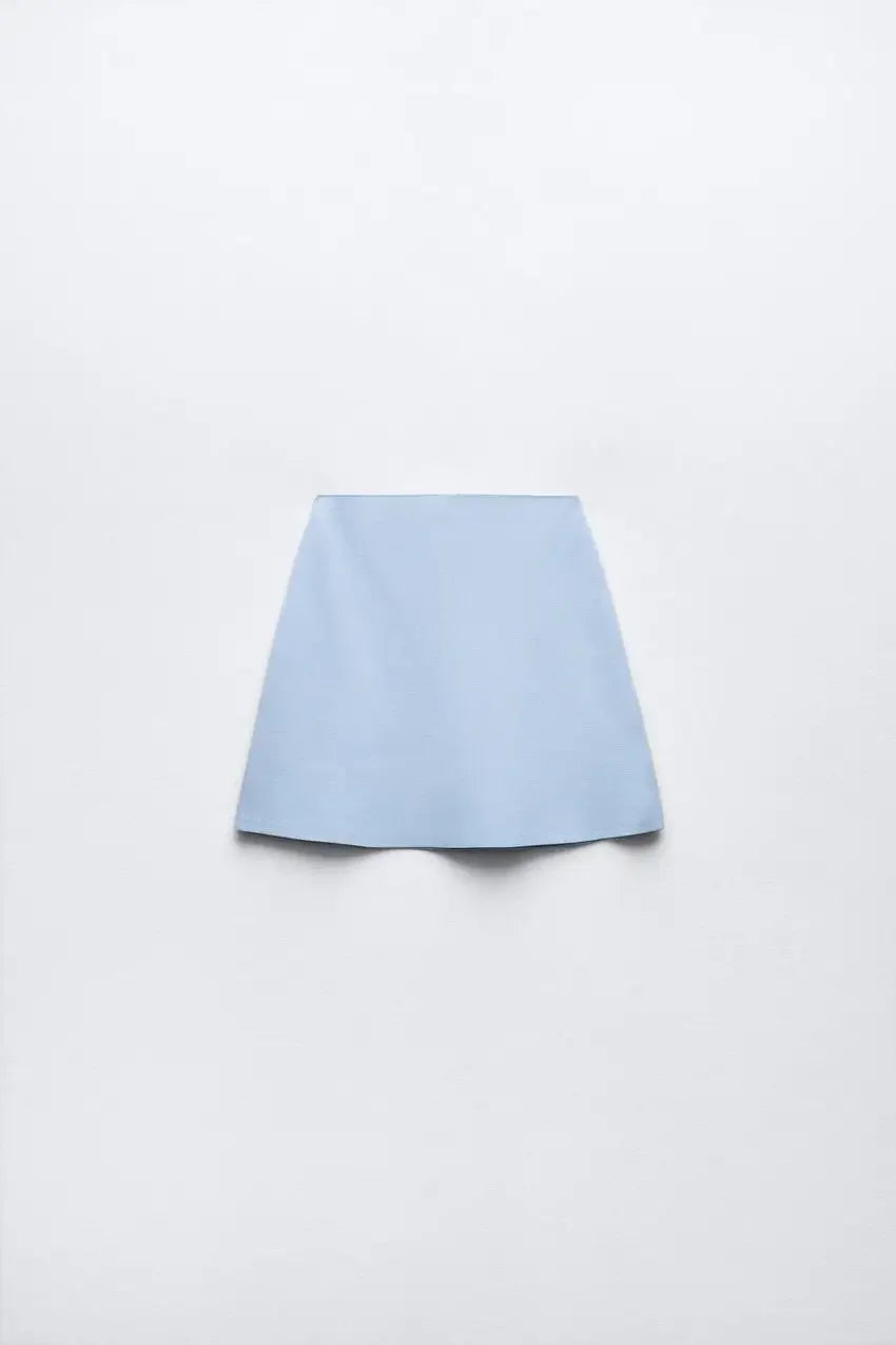 Women's Knit Tailored Cardigan and Skirt Set V-Neck Long Sleeve Jacket with High Waist Elastic A-Line Mini Skirt Stylish Two-Piece Outfit