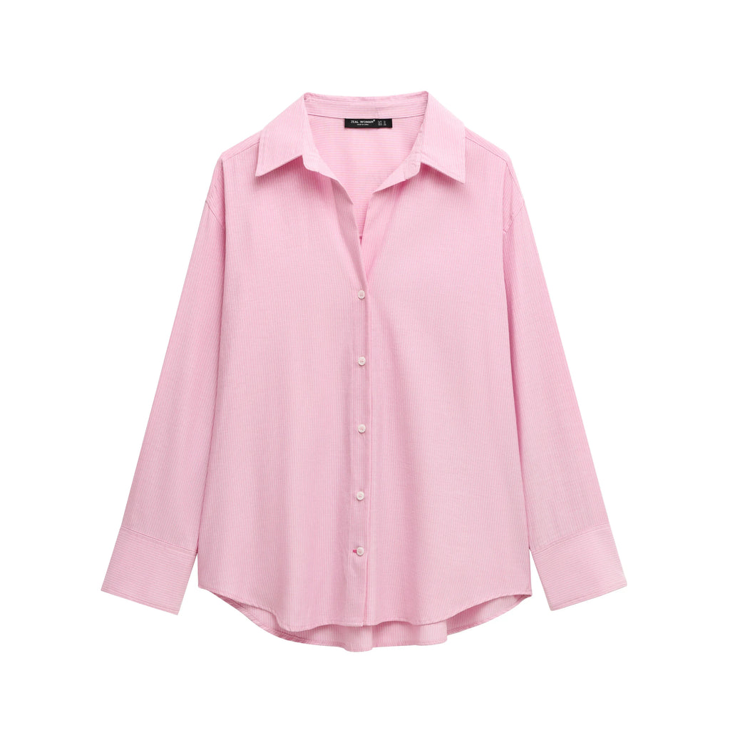 Women's Button Up Long Sleeve Shirt Blouse Casual Streetwear Top for Spring and Summer