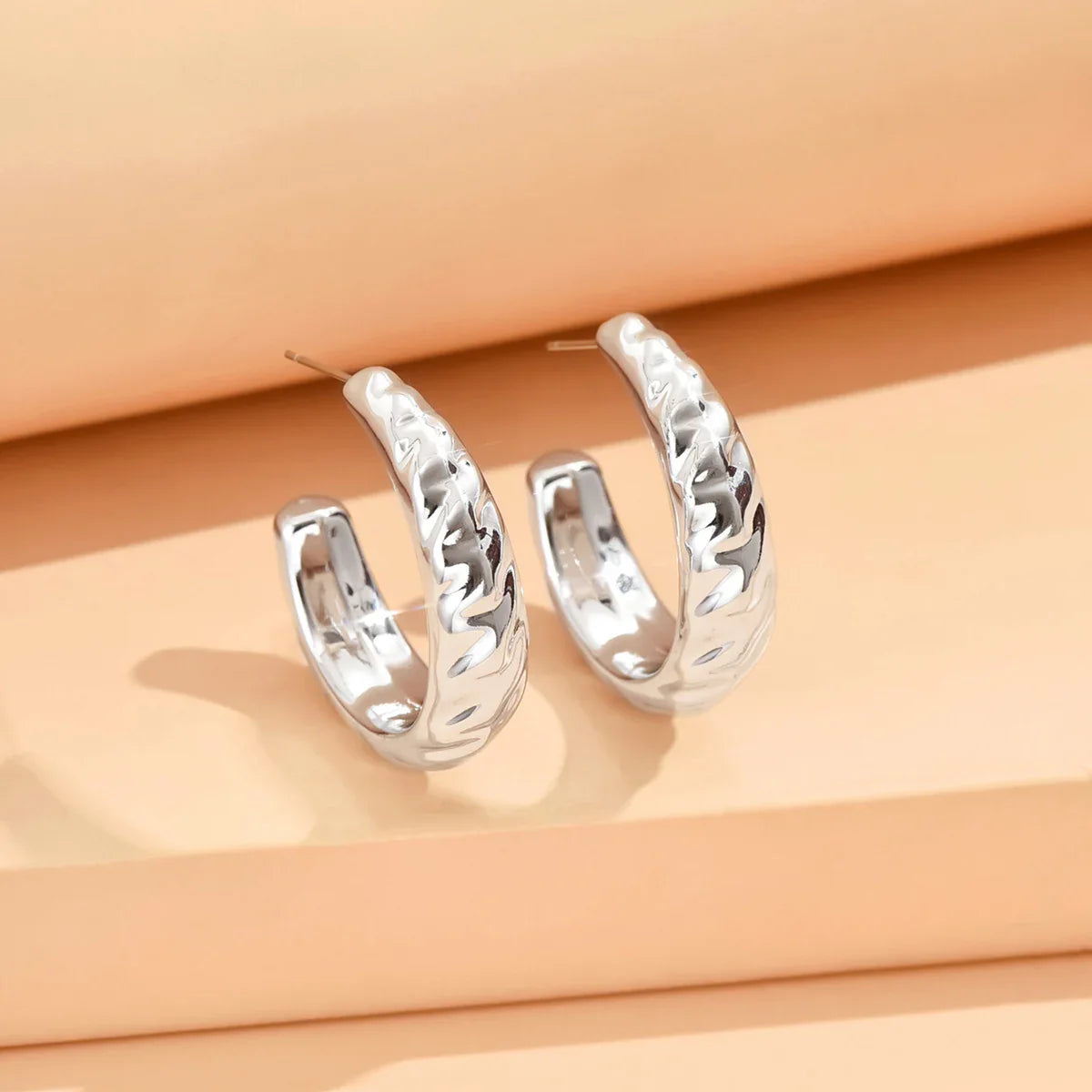 Geometric Irregular Metallic Color Earrings for Women Minimalist Trendy Jewelry Gift