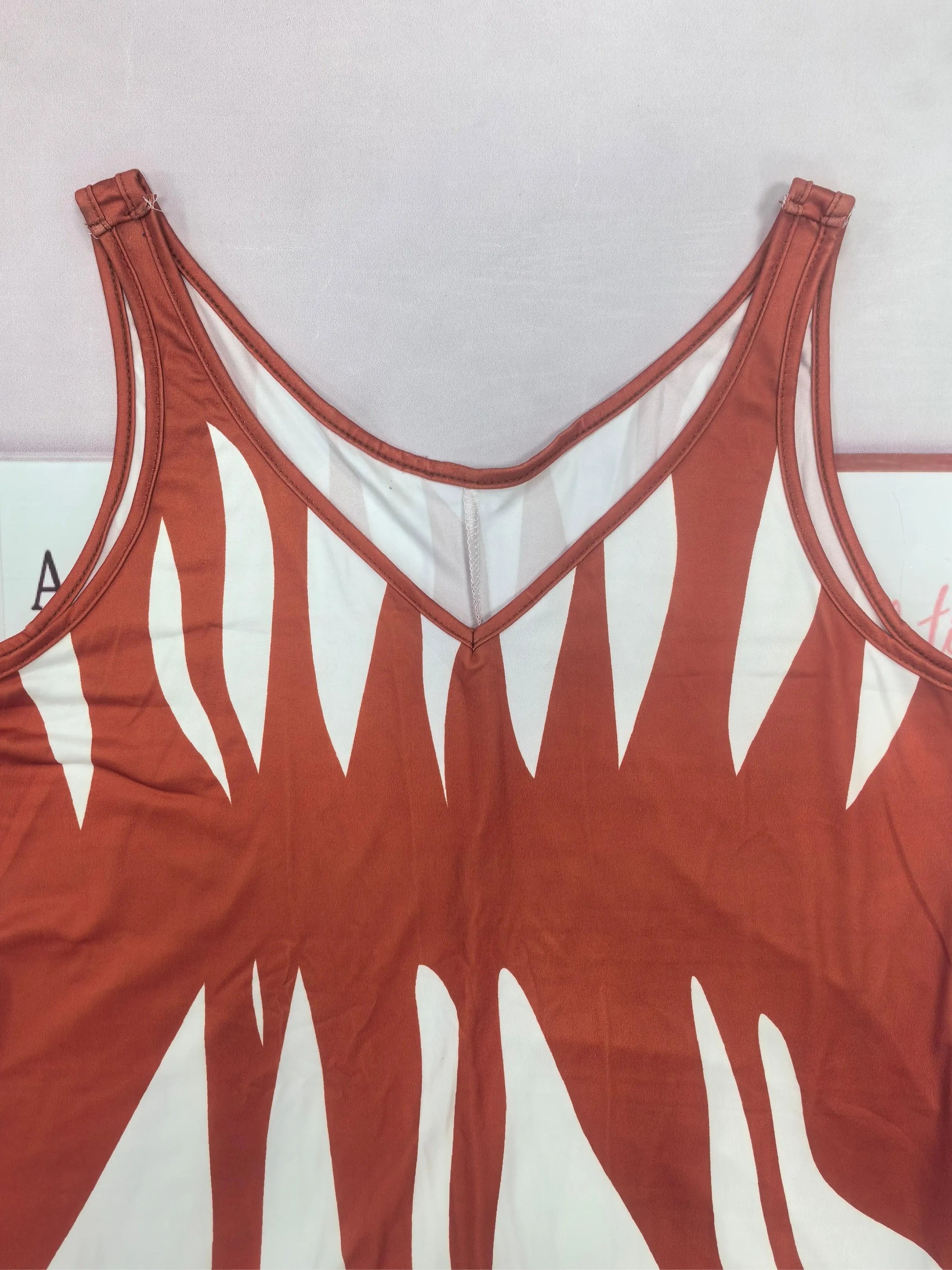 Plus Size Printed V Neck Maxi Dress For Spring Summer