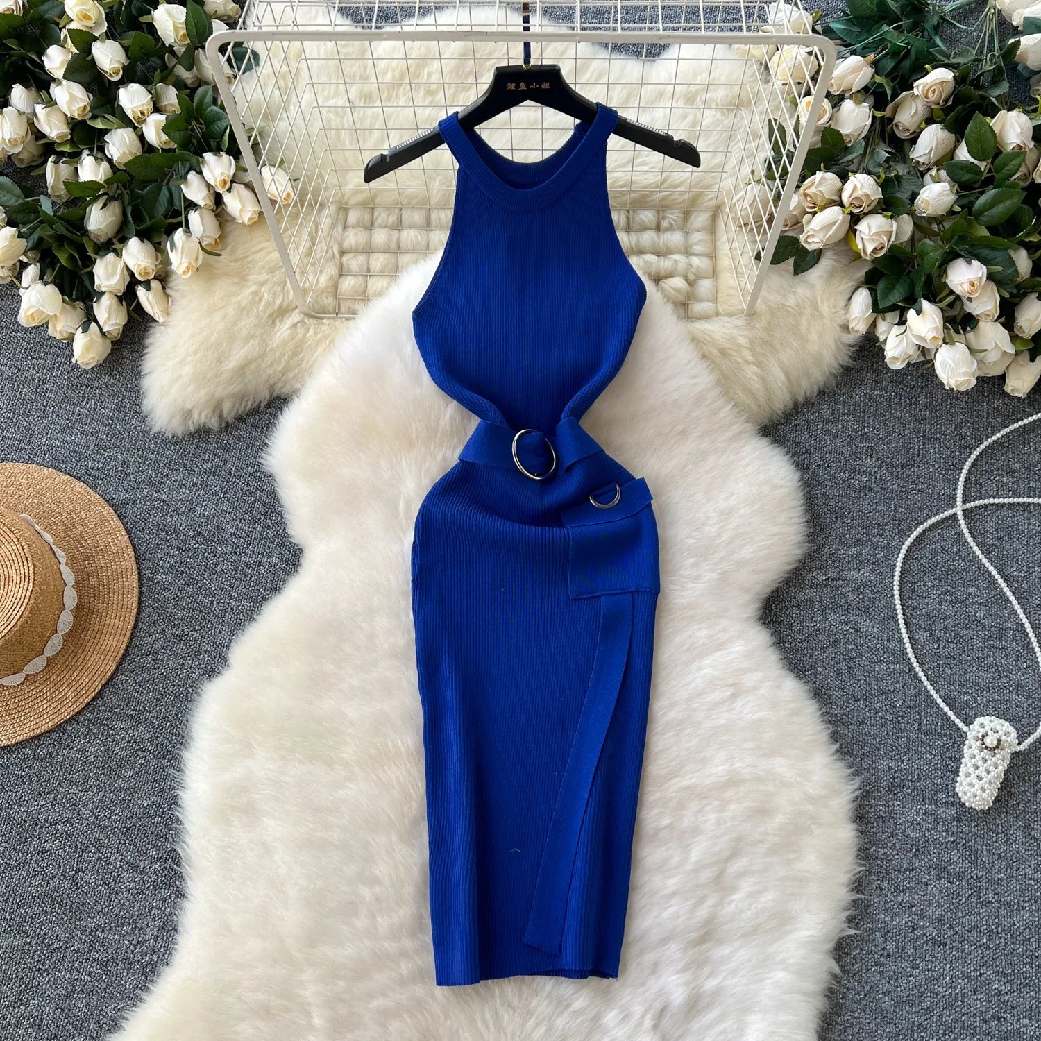 Bodycon Dress Knit Summer Fashion For Women Slim Fit