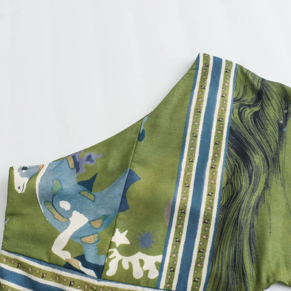 Sexy Long Sleeve Zippered Printed Asymmetric Dress For Women