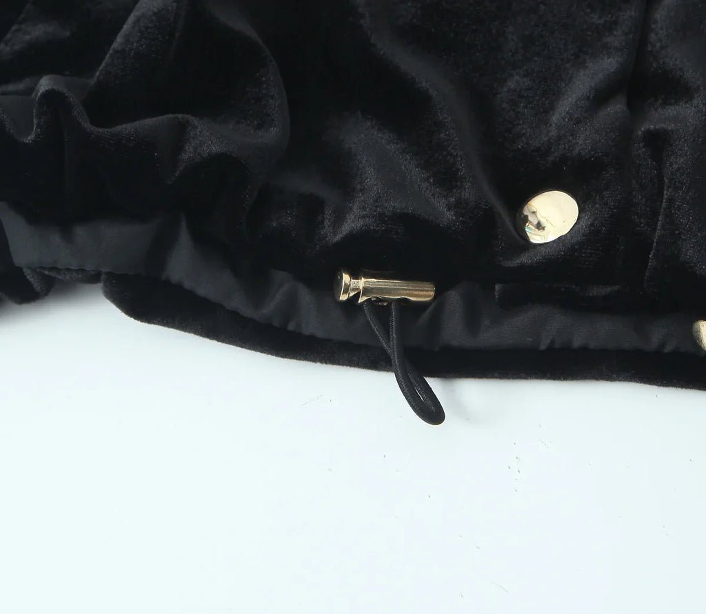 Women's Fashion Velvet Trouser Set with Wide Leg Pants and Long Sleeve Coat Top for Stylish Streetwear Outfit