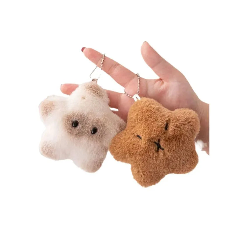 Kawaii Cartoon Squeeze Capybara Plush Keychain Soft Stuffed Animal Keyring Toy for Kids