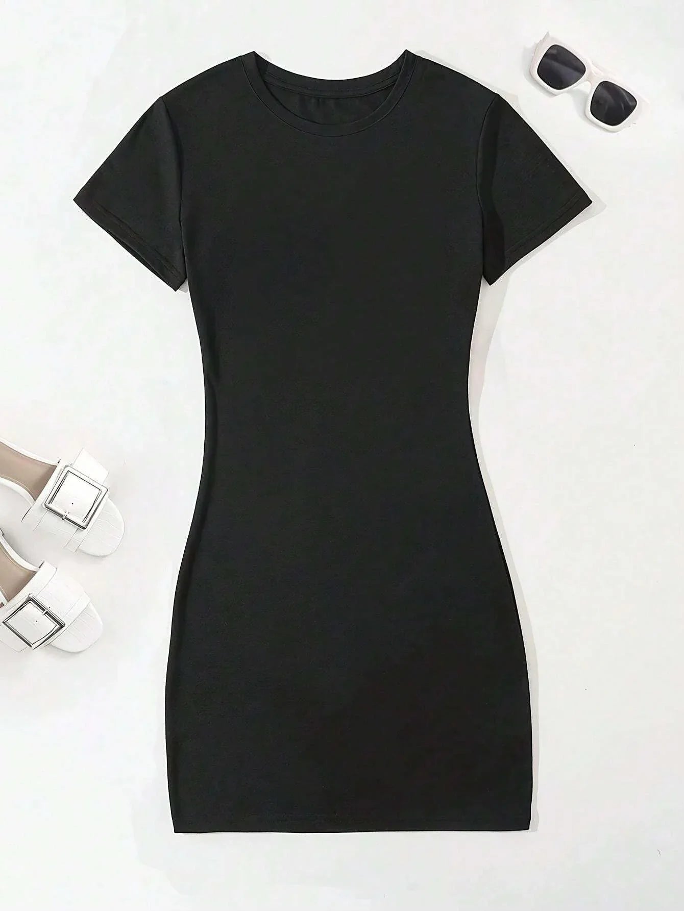 Printed Summer Dress Slim Fit A Line Shirt Dress For Women