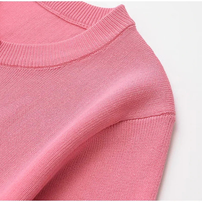 Ribbed Pocket Knit Dress For Women High Waist Mini Chic