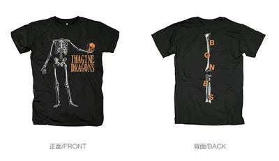 100% Cotton Vintage Rock Band T-Shirt with Imagine Dragons Print for Men and Women Streetwear Tee Tops