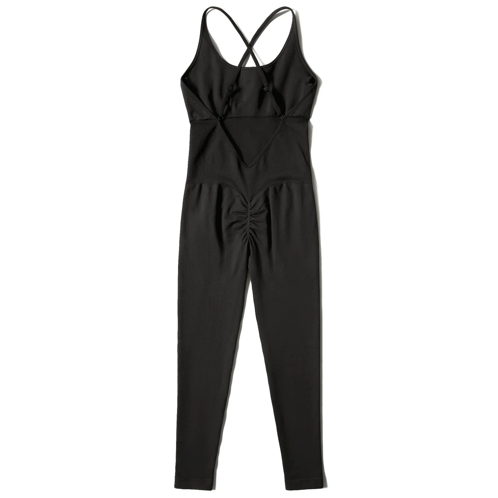 Solid Sexy Sleeveless Jumpsuit for Women Summer Backless Bodycon Romper Casual Playsuit Trendy Sportswear Streetwear