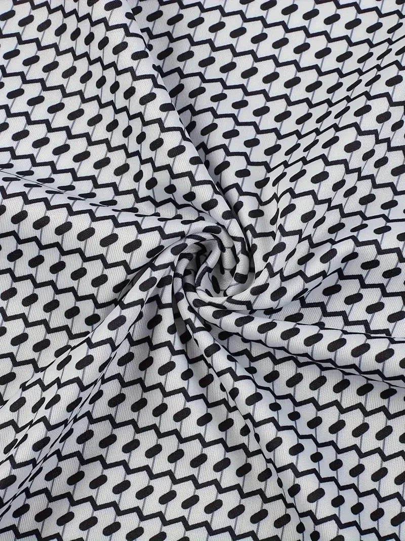 Plaid V Neck Long Sleeve Knee Length Dress For Women