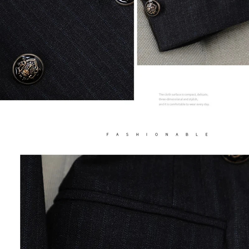 Stylish Women's Blue Blazer for Interviews and Workwear High-End Pant Suit for Career Professionals and College Students Elegant Hotel Manager Jacket