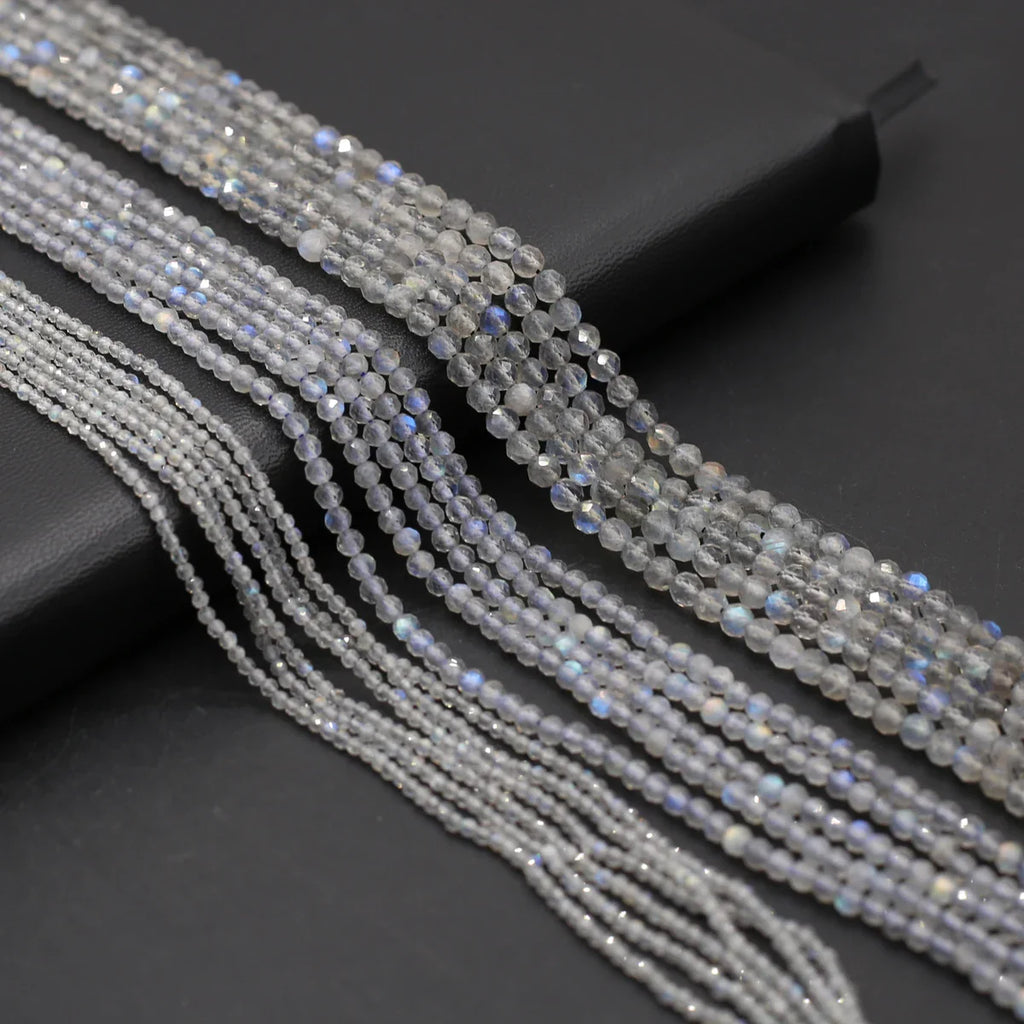 Natural Flash Labradorite Round Faceted Spacer Beads for Jewelry Making DIY Necklaces and Bracelets