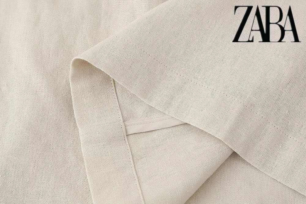 Women's Office Suit Set with Double Breasted Lapel Top and Wide Leg Pants in Solid Color