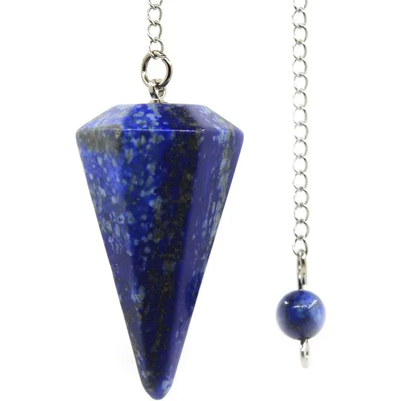 Natural Stone Quartz Agate Pendulum Pendant for Reiki Healing and Divination
