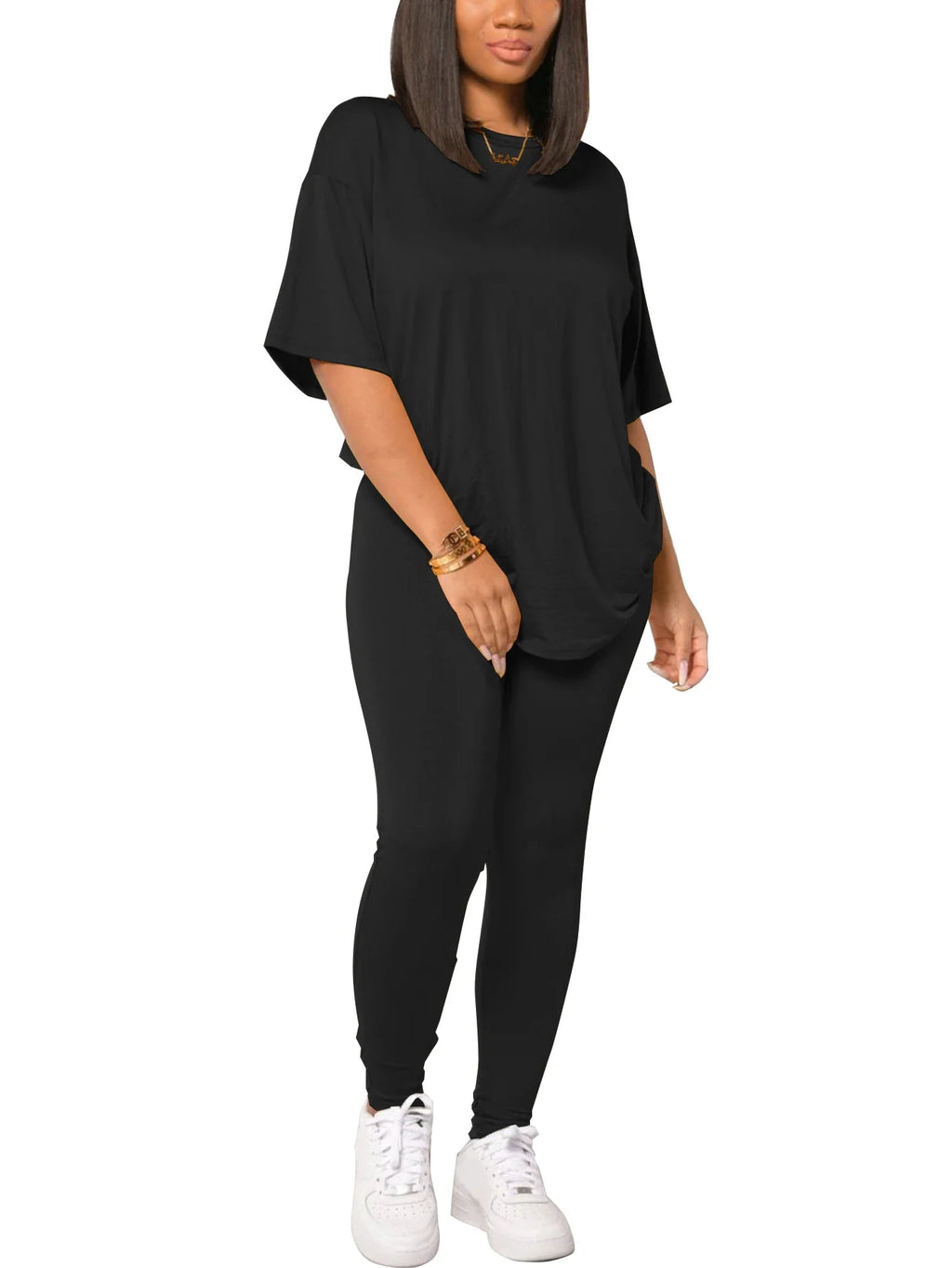 Women's Casual Two Piece Jogger Sets with Sweatshirt and Sweatpants